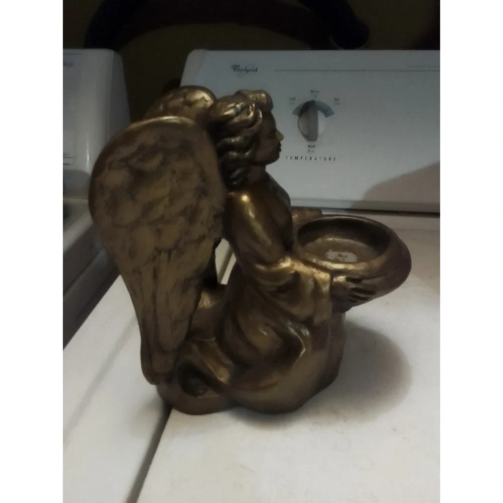 VTG Cherub / Angel T Light Candle Holder 8